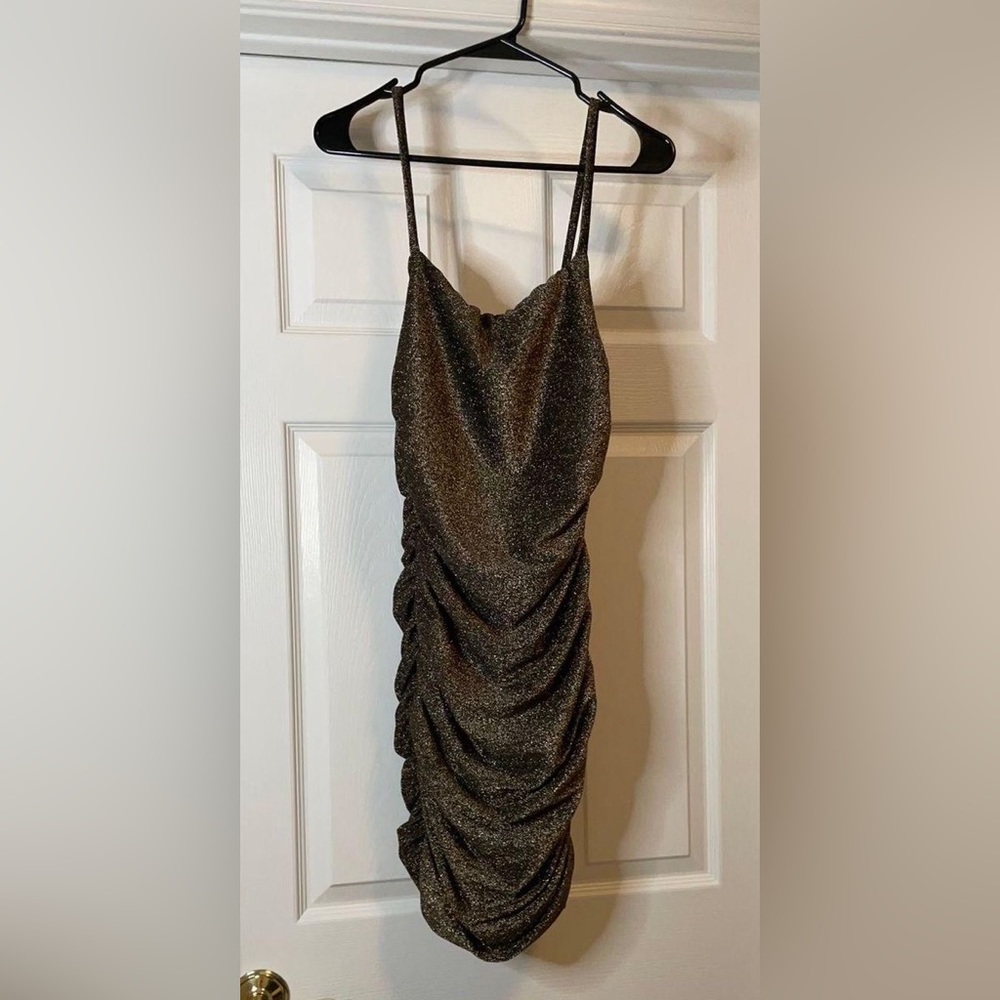 Fashion Nova XL black/gold dress